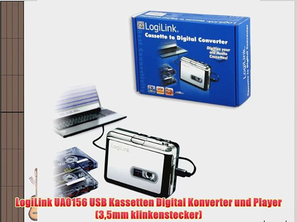 LogiLink UA0156 USB Kassetten Digital Konverter und Player (35mm klinkenstecker)