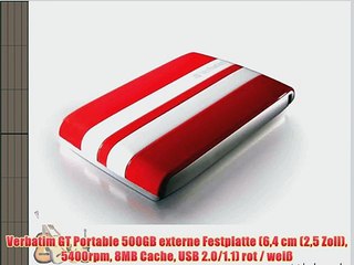 Verbatim GT Portable 500GB externe Festplatte (64 cm (25 Zoll) 5400rpm 8MB Cache USB 2.0/1.1)