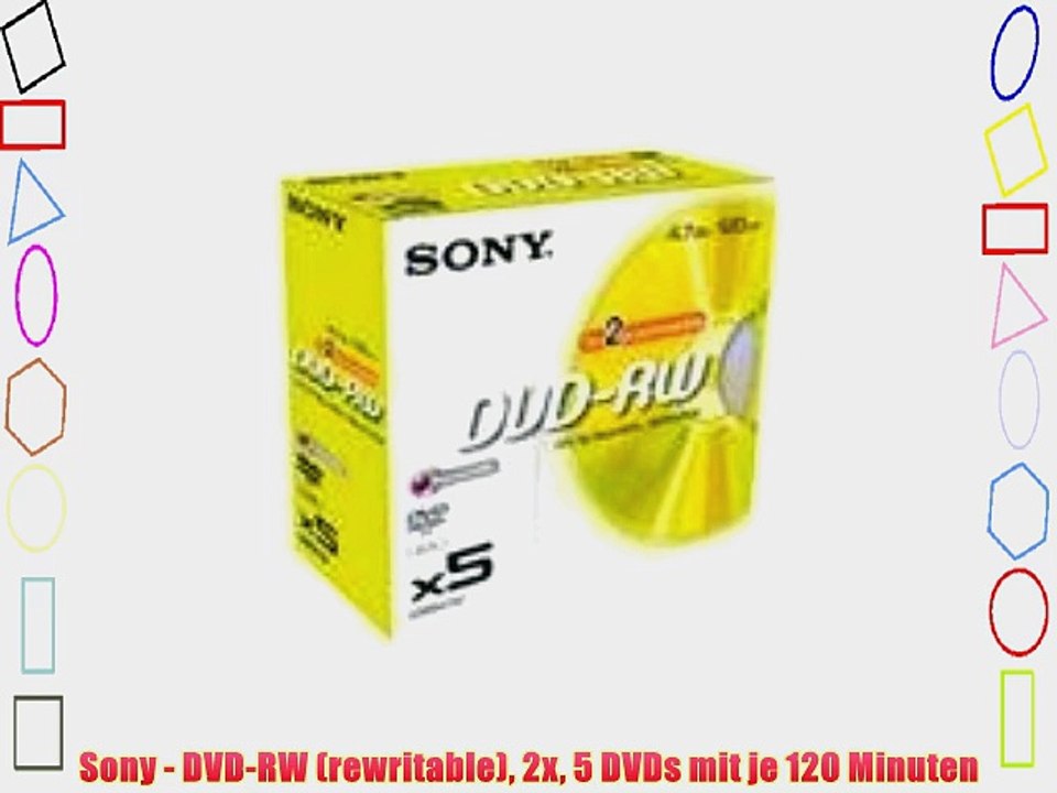 Sony - DVD-RW (rewritable) 2x 5 DVDs mit je 120 Minuten