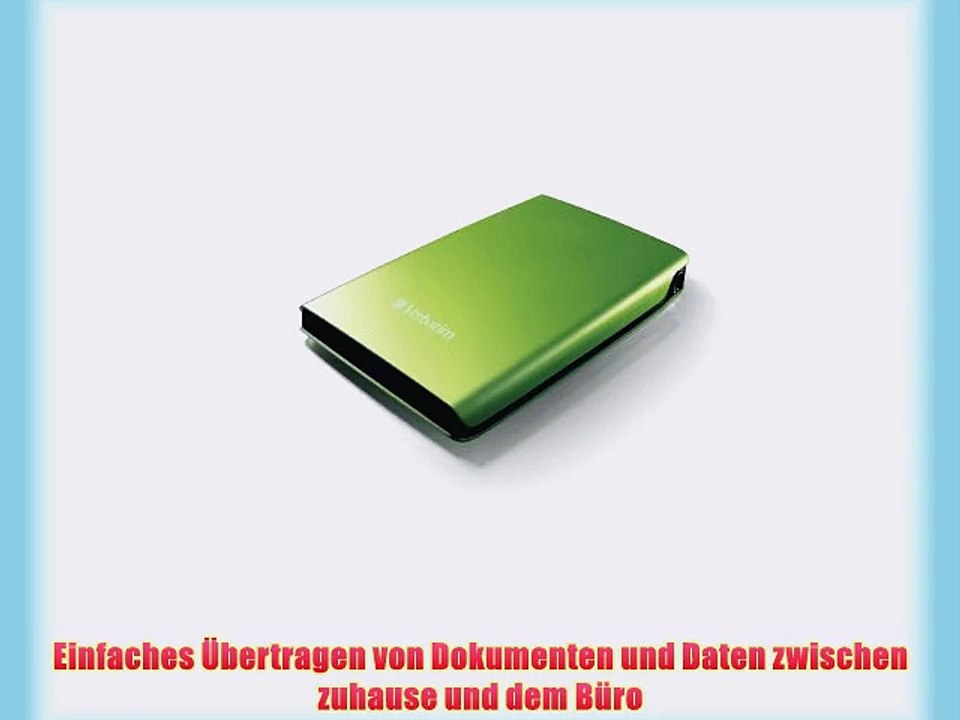 Verbatim 500GB externe Festplatte (64 cm (25 Zoll) USB 2.0) gr?n