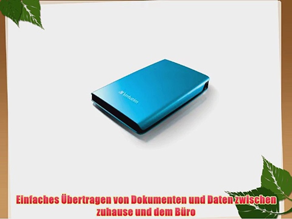 Verbatim 500GB externe Festplatte (64 cm (25 Zoll) USB 2.0) blau