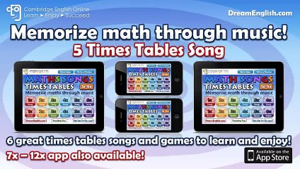 5 x Times Table Math Song