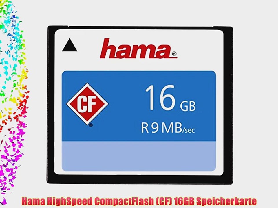 Hama HighSpeed CompactFlash (CF) 16GB Speicherkarte