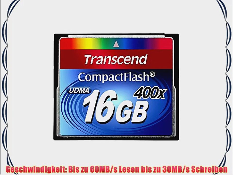 Transcend Extreme-Speed 400x 16GB Compact Flash Speicherkarte