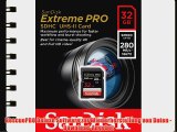 SanDisk SDSDXPB-032G-G46 Extreme PRO SDHC 32GB UHS-II U3 Speicherkarte bis zu 280MB/Sek. lesen