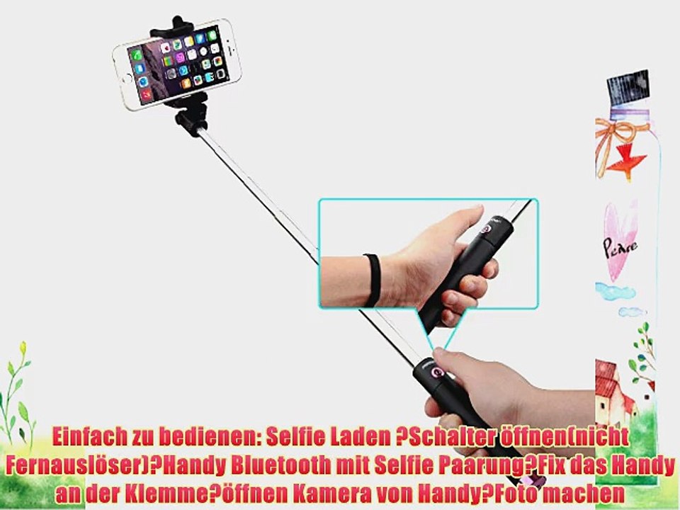 Arespark S1 Selfie-Stange f?r Smartphone wie iPhone Samsung Galaxy etc (Rosa)