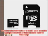 Transcend TS32GUSDHC10E Class 10 Extreme-Speed microSDHC 32GB Speicherkarte mit SD-Adapter