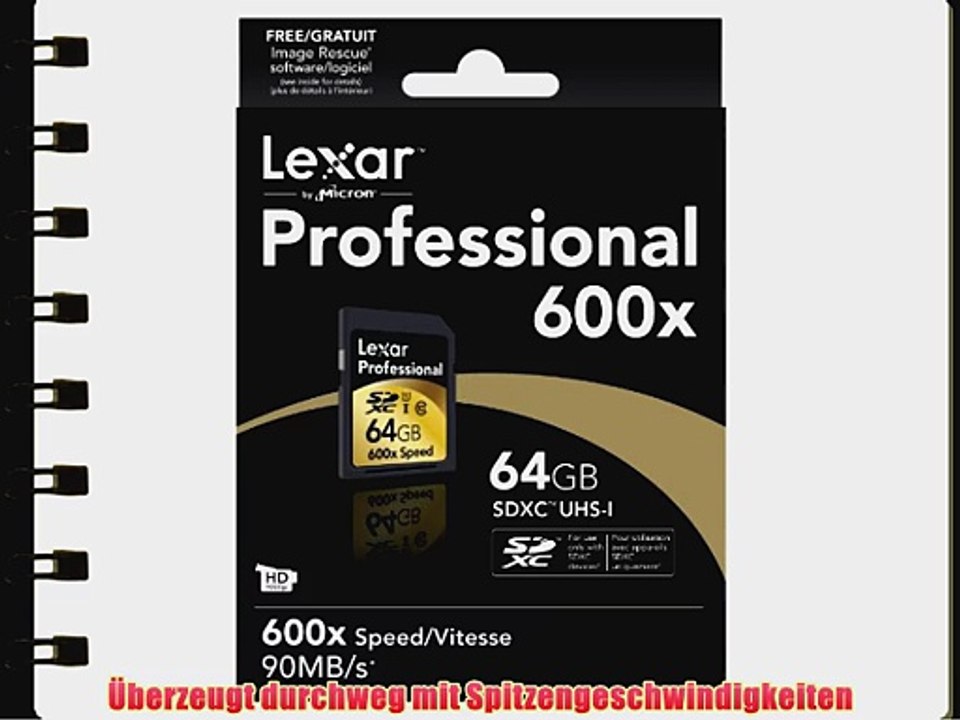 Lexar LSD64GCRBEU600 Class 10 SDXC 64GB Speicher Fotokarte (UHS-I )