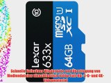 Lexar LSDMI64GBBEU633R Class 10 micro-SDXC 64GB Speicherkarte mit USB 3.0 Reader (UHS-I 633x)