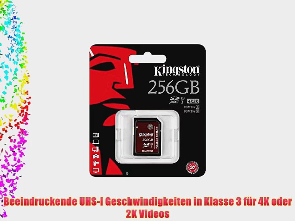 Kingston SDA3/256GB SDHC/SDXC 256GB Ultra High-Speed Class 3 Speicherkarte