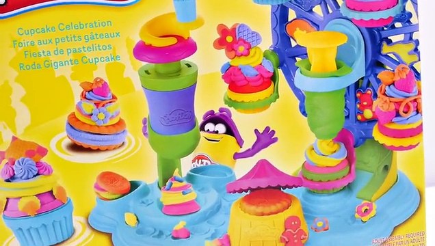 Play Doh Giant Cupcake Celebration Play-Doh Plus Treats DIY Rainbow Cupcakes NEW Playdough Toys