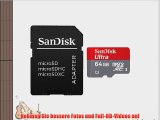 SanDisk SDSDQUI-064G-U46 Ultra microSDXC 64GB UHS-I Class 10 Speicherkarte   SD-Adapter bis
