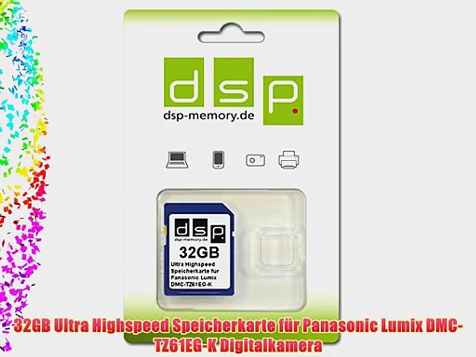 32GB Ultra Highspeed Speicherkarte f?r Panasonic Lumix DMC-TZ61EG-K Digitalkamera