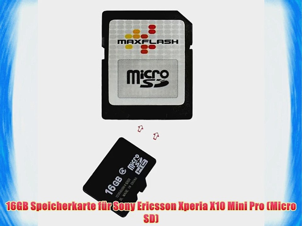 16GB Speicherkarte f?r Sony Ericsson Xperia X10 Mini Pro (Micro SD)