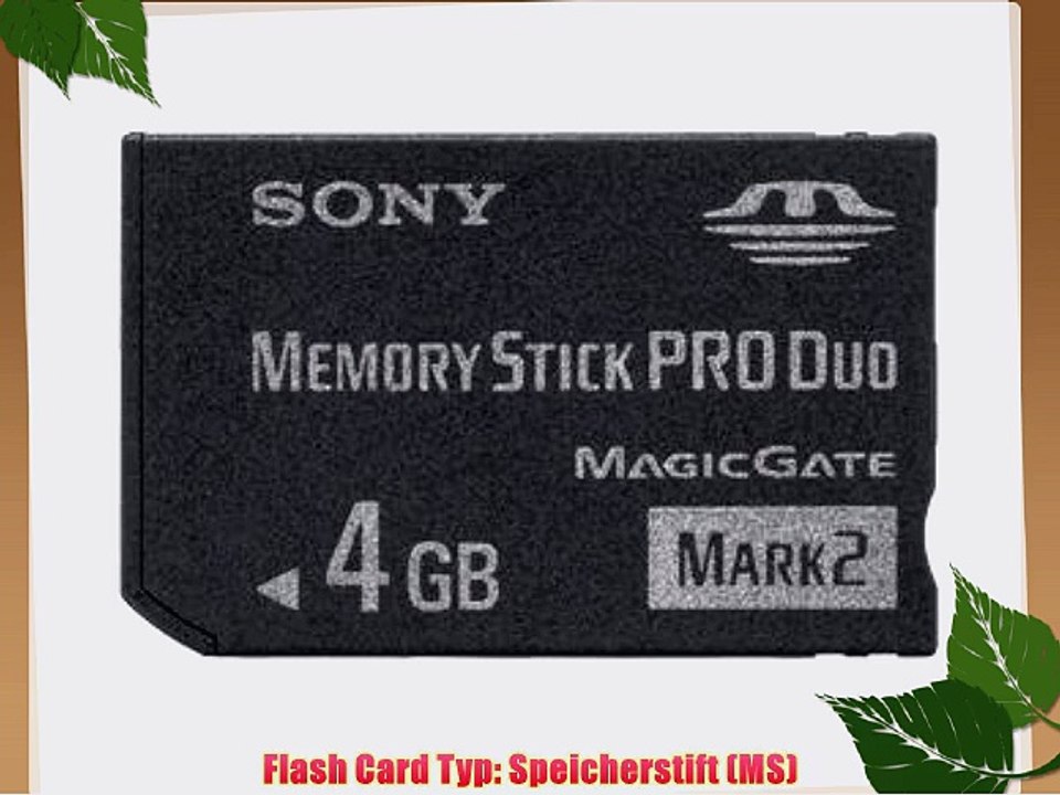 4GB Sony - Memory Stick Pro Duo Mark2 Speicherkarte f?r Digitalkamera Sony Cyber-shot DSC-H50