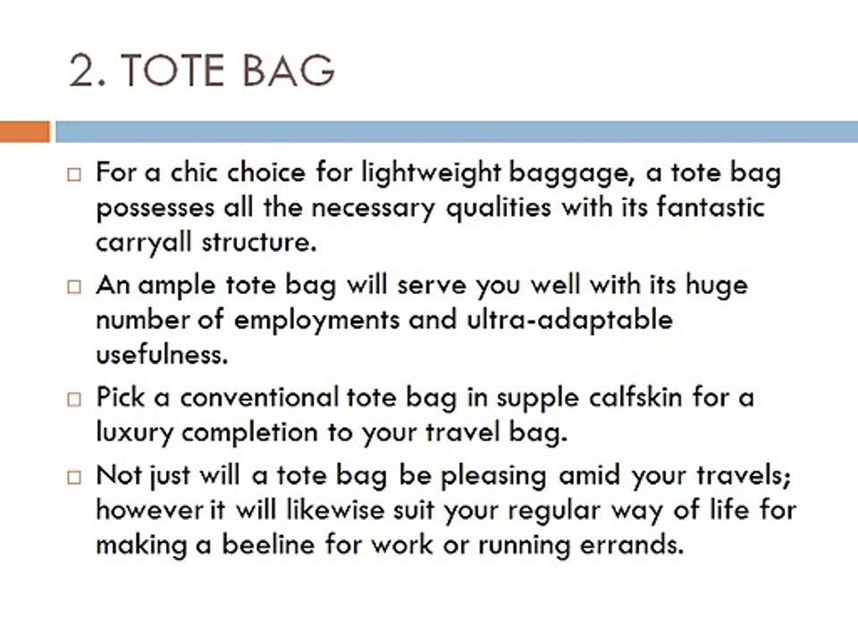 5 Perfect Travel Bags you should own