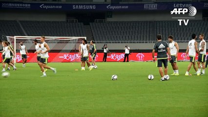 Real Madrid train in Shanghai ahead of AC Milan clash