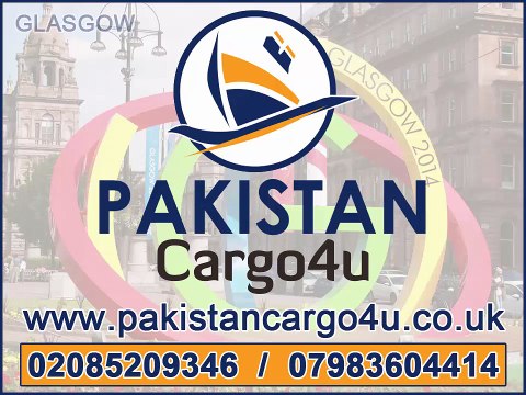 Glasgow to Pakistan air & sea cargo, gifts, parcels, courier, low prices