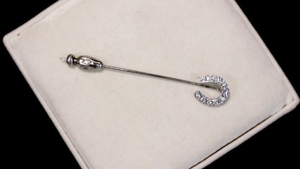 Diamond Horseshoe Brooch