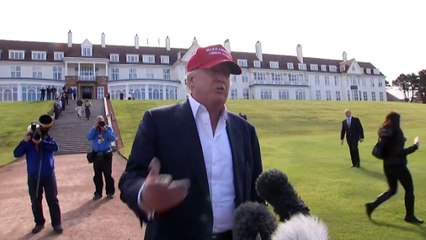 Donald Trump arrives at Women's Golf Open
