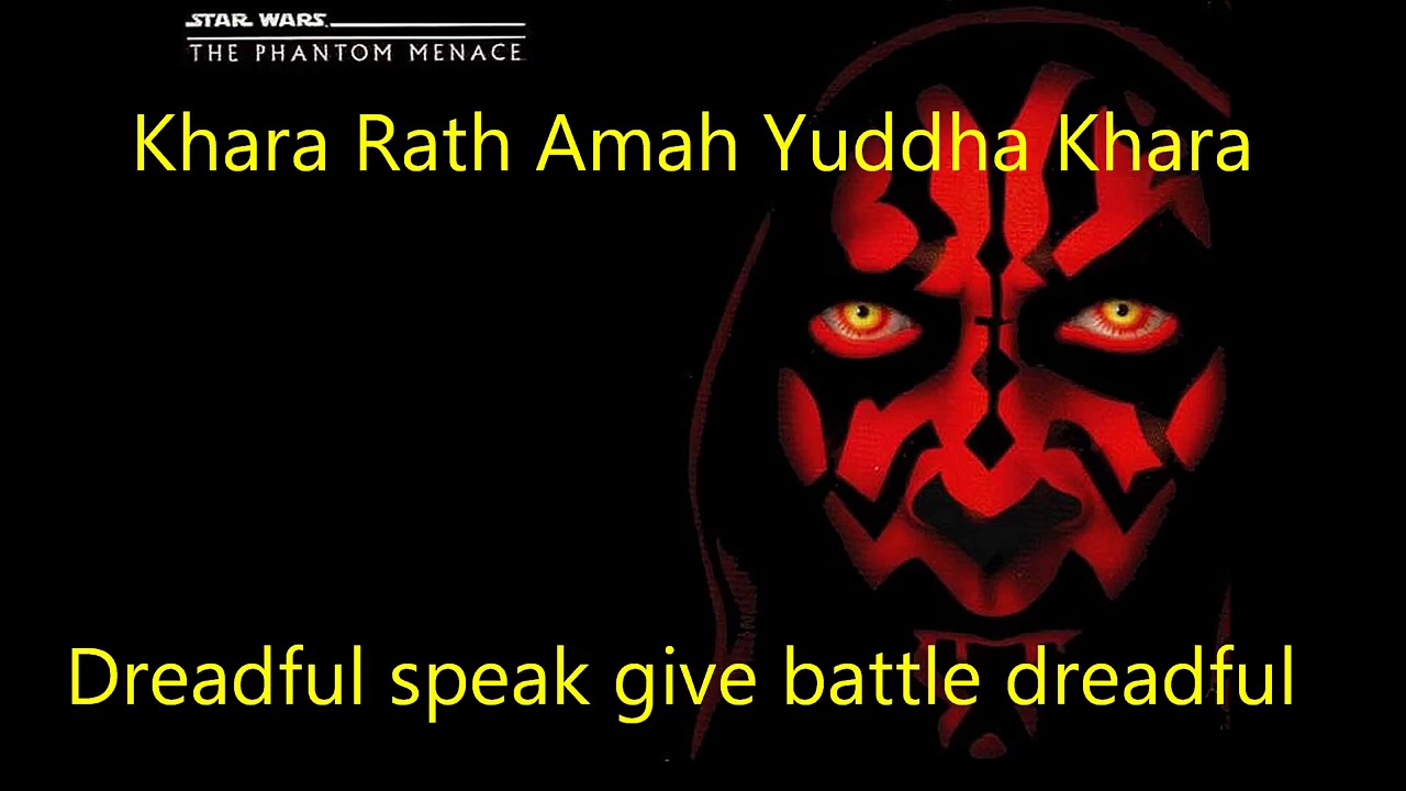 Duel of the Fates English and Sanskrit