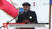 Alcalde Rodrigo Sánchez inaugura Planta de Producción de Agua Potable por osmosis inversa.