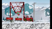 Santa Steam Train Delivery. Cartoon about a train. Trains for children. Game with the train
