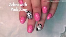 2 Nail Art Tutorials   DIY Easy Nails Design   Zebra & Pink Filigree