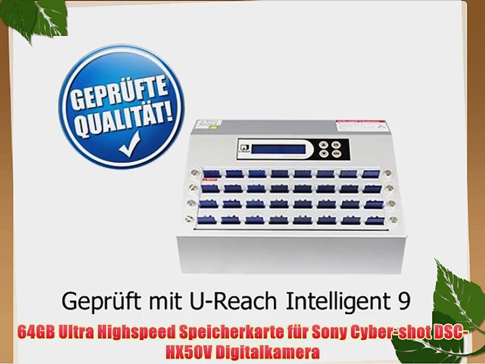 64GB Ultra Highspeed Speicherkarte f?r Sony Cyber-shot DSC-HX50V Digitalkamera
