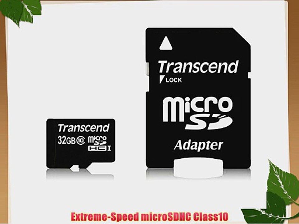 Transcend Extreme-Speed Micro SDHC 32GB Class 10 Speicherkarte mit SD-Adapter (bis zu 20MB/s)
