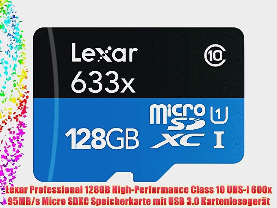 Lexar Professional 128GB High-Performance Class 10 UHS-I 600x 95MB/s Micro SDXC Speicherkarte