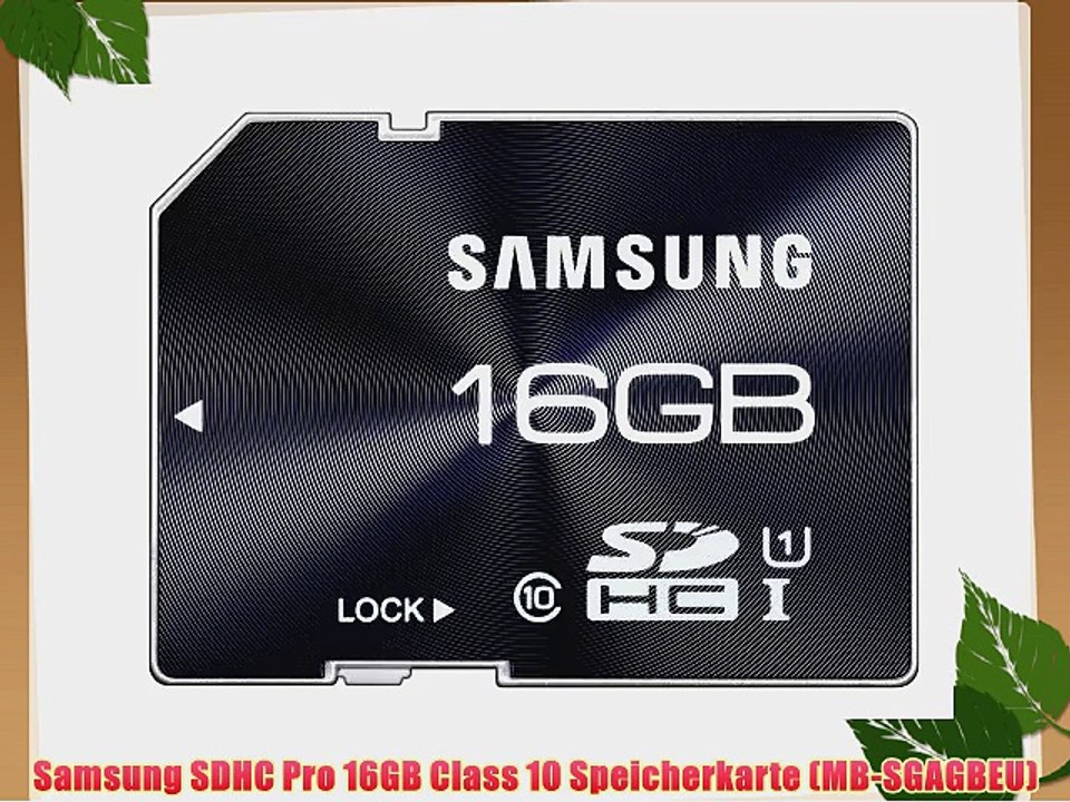 Samsung SDHC Pro 16GB Class 10 Speicherkarte (MB-SGAGBEU)