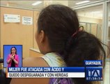 Una mujer que fue atacada con ácido en Guayaquil