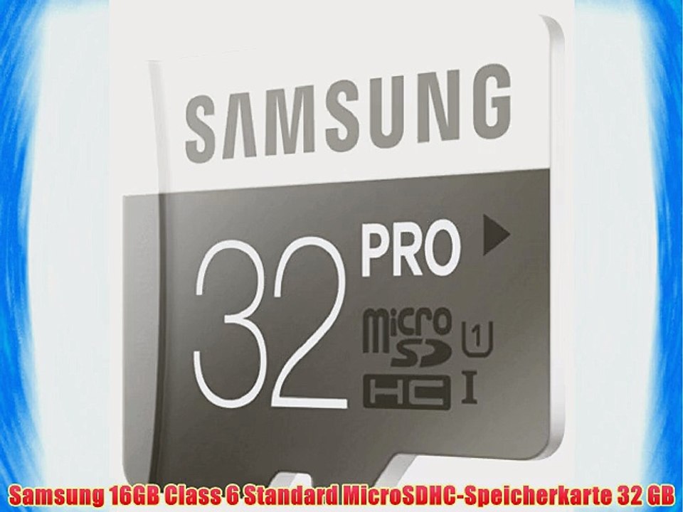 Samsung 16GB Class 6 Standard MicroSDHC-Speicherkarte 32 GB