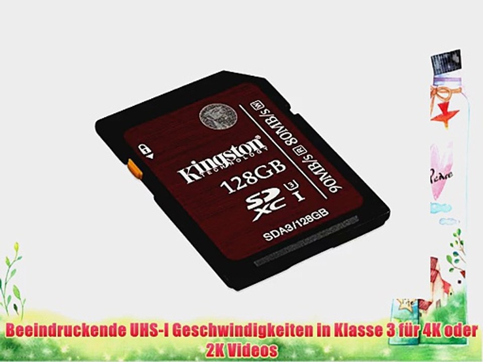 Kingston SDA3/128GB SDHC/SDXC 128GB Ultra High-Speed Class 3 Speicherkarte