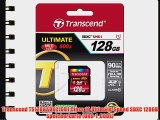Transcend TS128GSDXC10U1 Class 10 Ultimate-Speed SDXC 128GB Speicherkarte (UHS-1 600x)