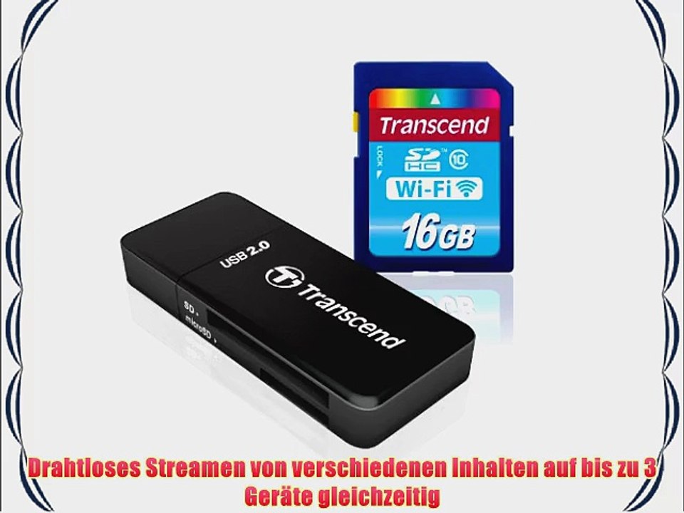 Transcend TS16GWSDHC10 16GB Class 10 WI-FI SDHC Speicherkarte