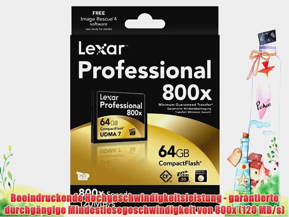 Lexar LCF64GCTBEU800 64GB Compact Flash Speicherkarte 800x