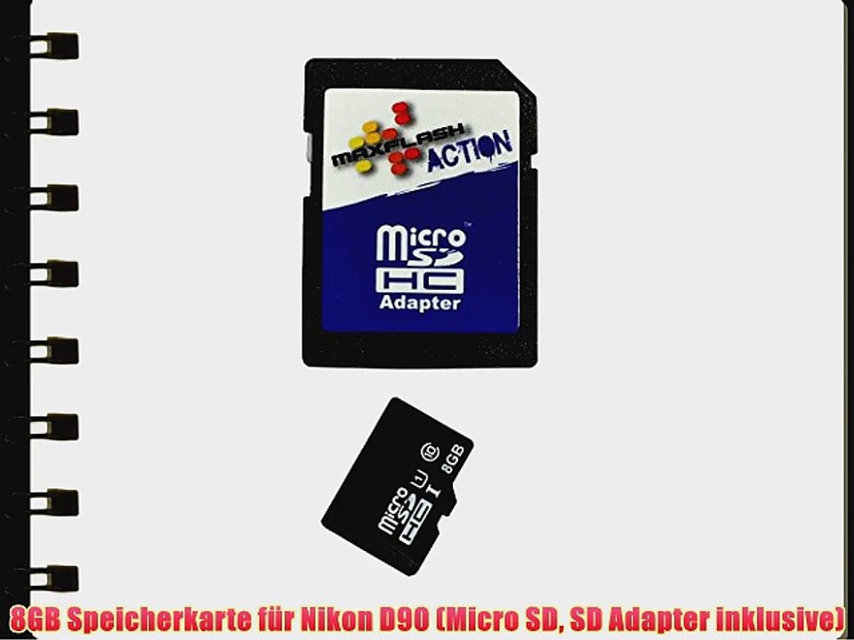 8GB Speicherkarte f?r Nikon D90 (Micro SD SD Adapter inklusive)