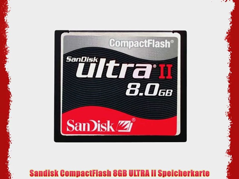 Sandisk CompactFlash 8GB ULTRA II Speicherkarte