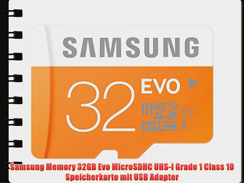 Samsung Memory 32GB Evo MicroSDHC UHS-I Grade 1 Class 10 Speicherkarte mit USB Adapter