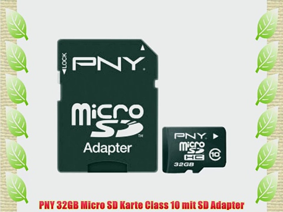 PNY 32GB Micro SD Karte Class 10 mit SD Adapter