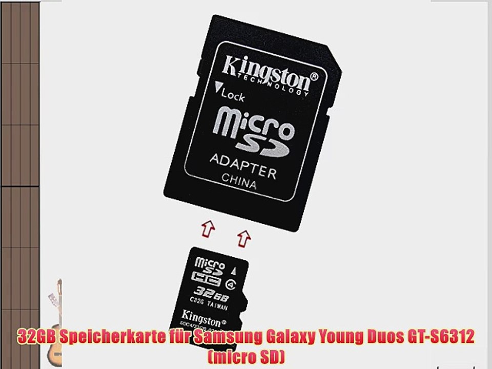 32GB Speicherkarte f?r Samsung Galaxy Young Duos GT-S6312 (micro SD)