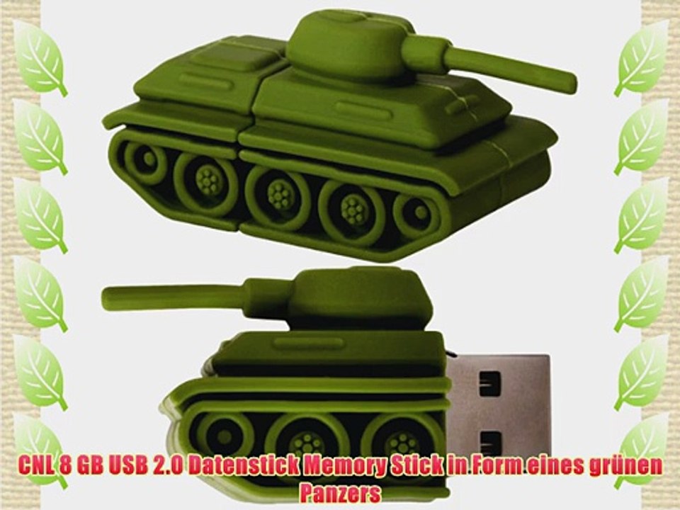 CNL 8 GB USB 2.0 Datenstick Memory Stick in Form eines gr?nen Panzers