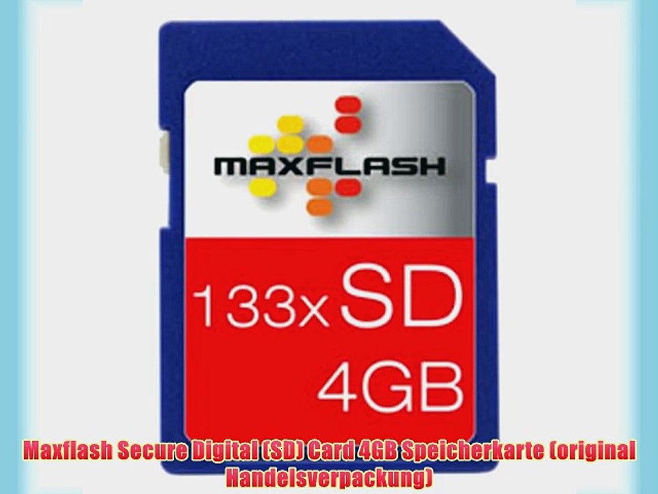 Maxflash Secure Digital (SD) Card 4GB Speicherkarte (original Handelsverpackung)