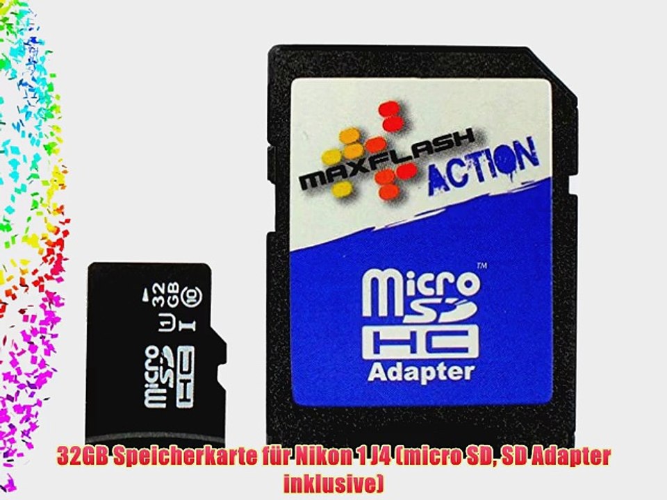 32GB Speicherkarte f?r Nikon 1 J4 (micro SD SD Adapter inklusive)