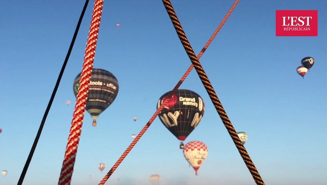 Le Lorraine Mondial Air Ballons vu du ciel, à bord du Pearl Balloon