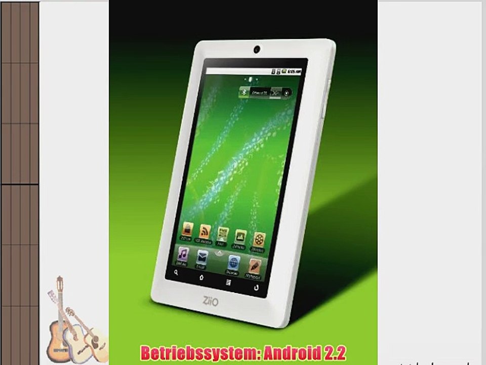 Creative Ziio Multimedia / Internet Tablet (178 cm (7 Zoll) 8GB interne speicher Mini SD Card