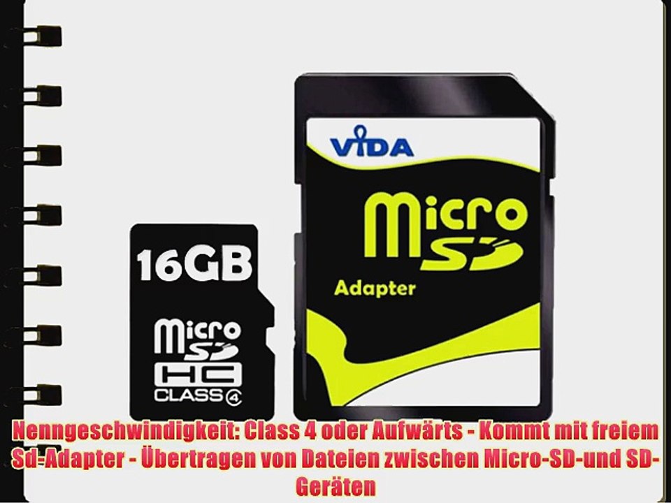 Neu Vida IT 16GB Micro SD SDHC Speicherkarte f?r HTC - One SV - One SV CDMA - One V - One VX