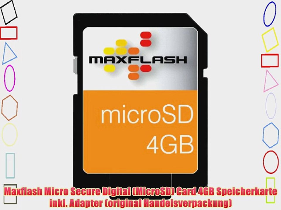 Maxflash Micro Secure Digital (MicroSD) Card 4GB Speicherkarte inkl. Adapter (original Handelsverpackung)